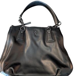 Simply Vera Vera Wang Black Satchel with Structured Design
